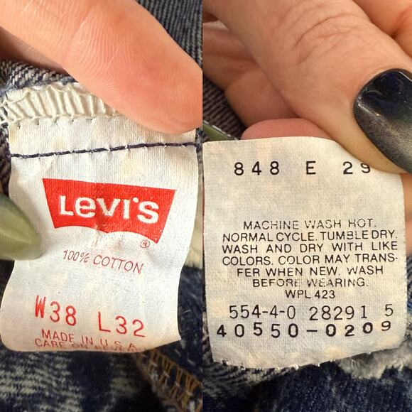 Levi’s Orange Tab Vintage 550 Jeans Acid Wash size 38 x 30 - Picture 8 of 8